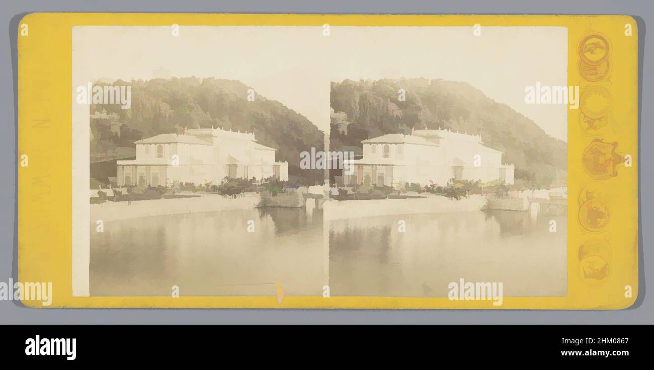 Art inspired by View of a hotel on Lake Como in Bellagio, Lago di Como,  Bellaggio Hotel Gran (...), Giorgio Sommer, Bellagio (Italië), c. 1860 - c.  1880, photographic support, cardboard, albumen
