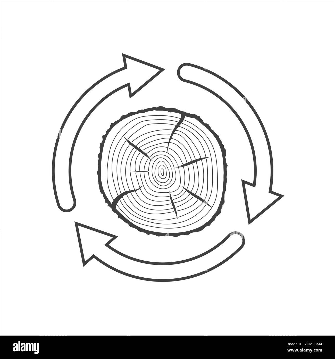Wood texture icon. Tree rings icon on white background Stock Vector ...
