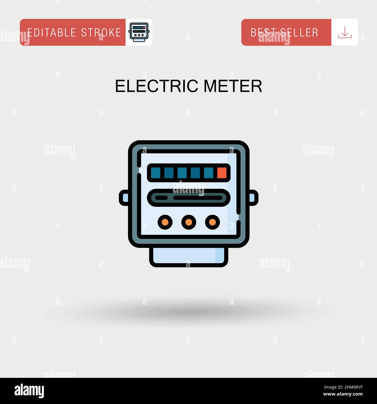 Electric meter Simple vector icon Stock Vector Image & Art Alamy