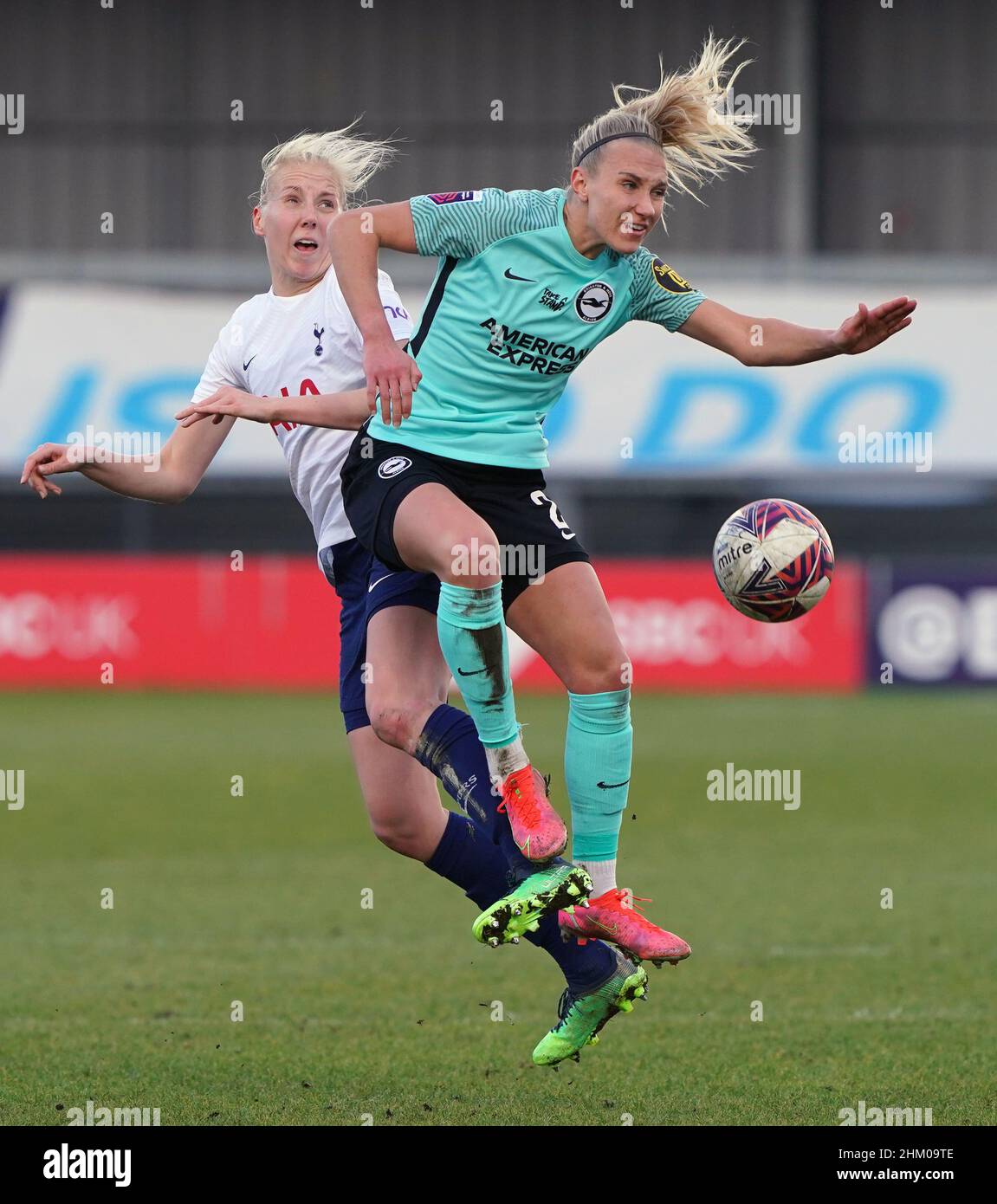 Tottenham Hotspur s Eveliina Summanen left And Brighton And Hove tottenham-hotspur-s-eveliina-summanen-left-and-brighton-and-hove