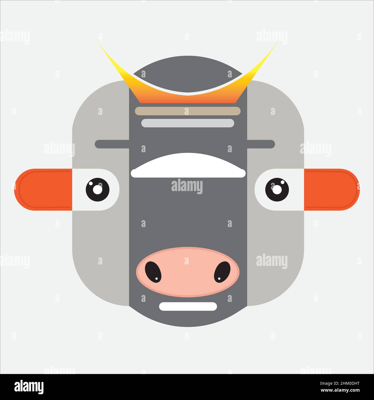 Cow head logo design, cow face vector, farm animals face illustration ...