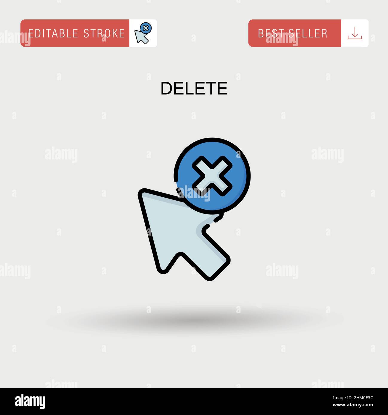 Delete Simple vector icon Stock Vector Image & Art - Alamy