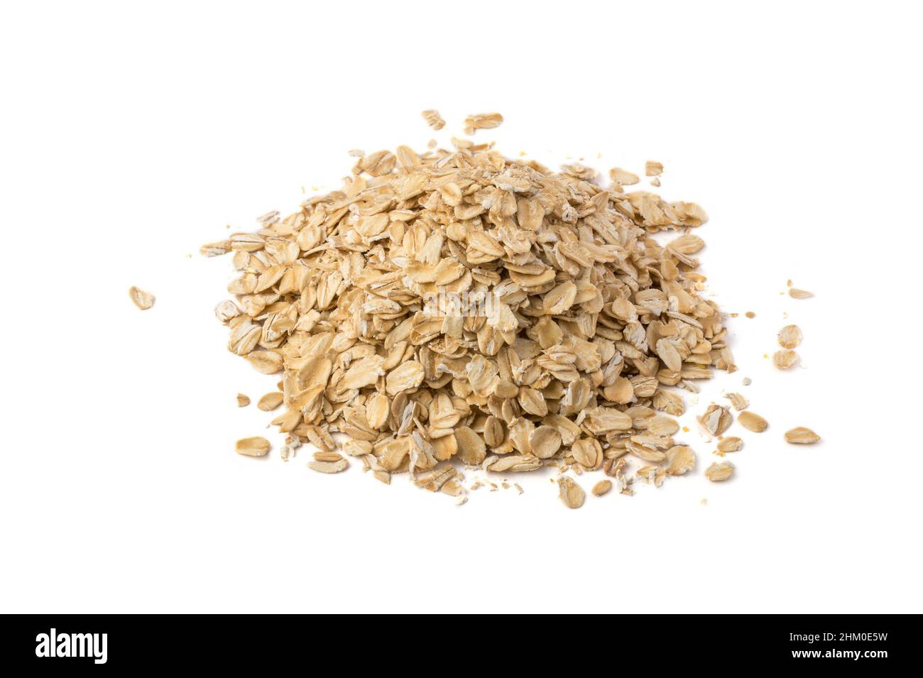 pile of dry common oatmeal in a bowl, popular healthy cereal grainy