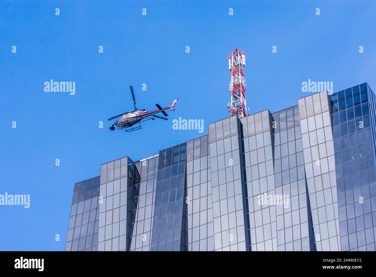 Wien, Vienna: helicopter for shooting Netflix film 