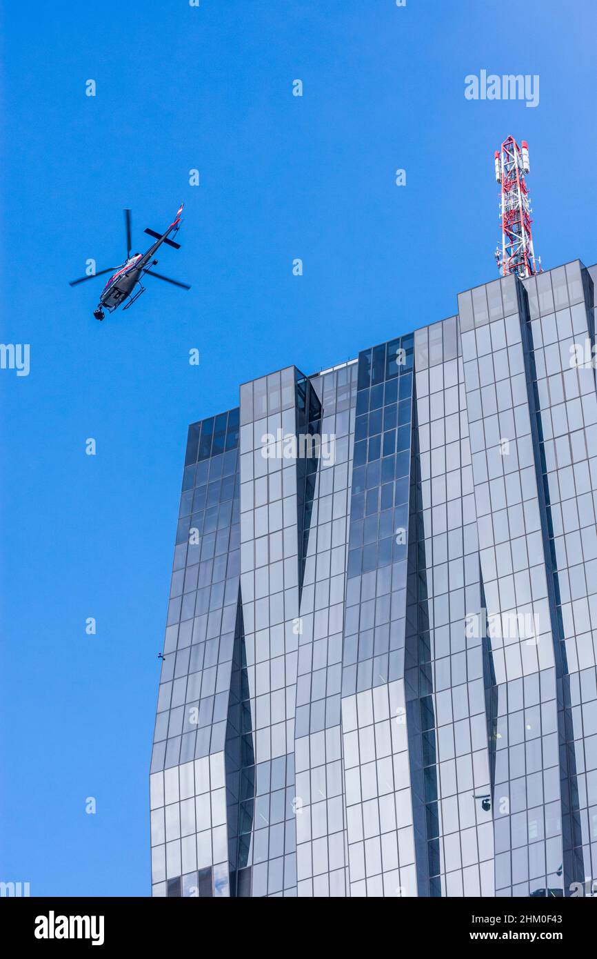 Wien, Vienna: helicopter for shooting Netflix film 