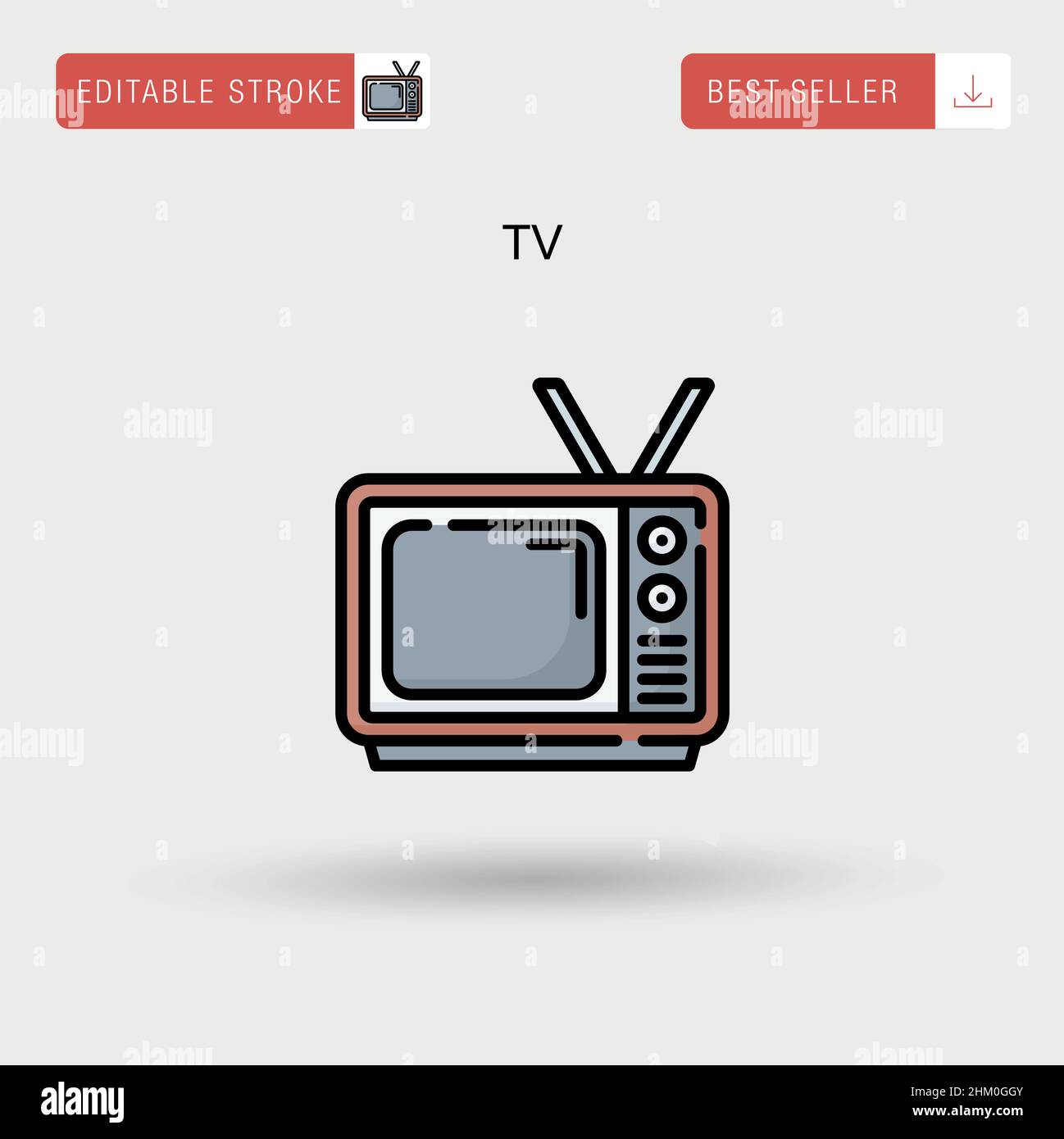 Tv Simple vector icon Stock Vector Image & Art - Alamy