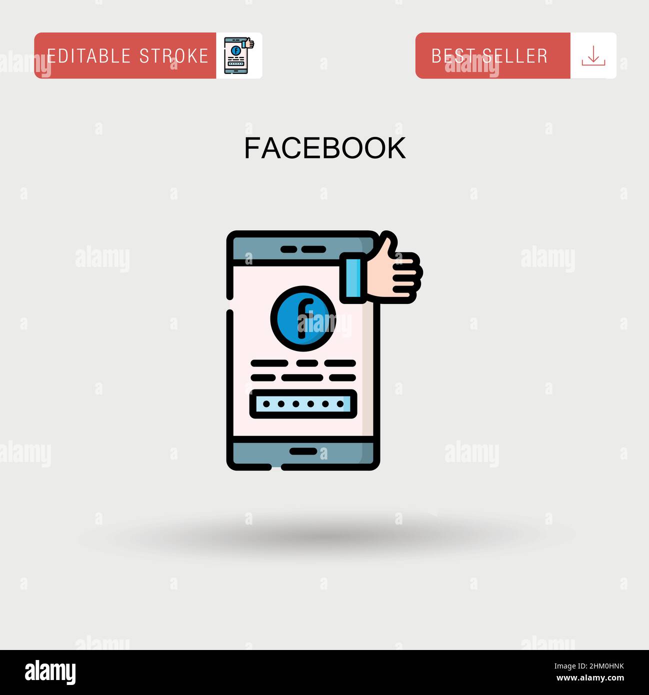 Facebook icon vector hires stock photography and images Alamy