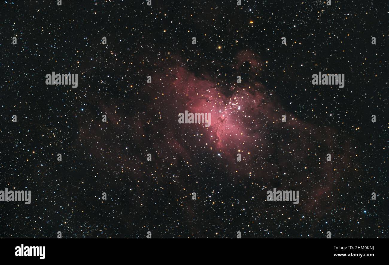 Nebulas in space: M16, Pillars of creation Stock Photo