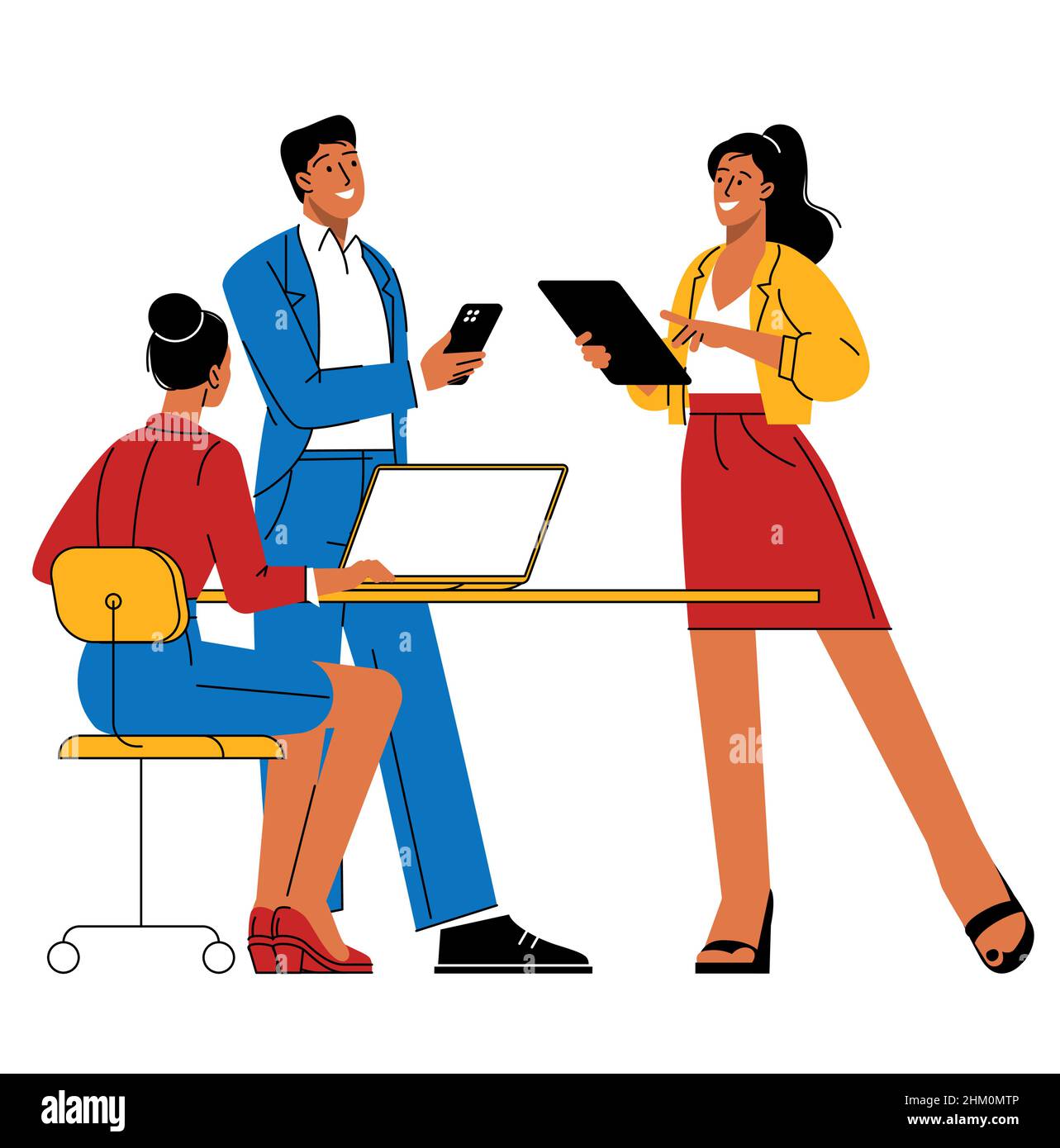 Managers are discussing business issues Stock Vector Image & Art - Alamy