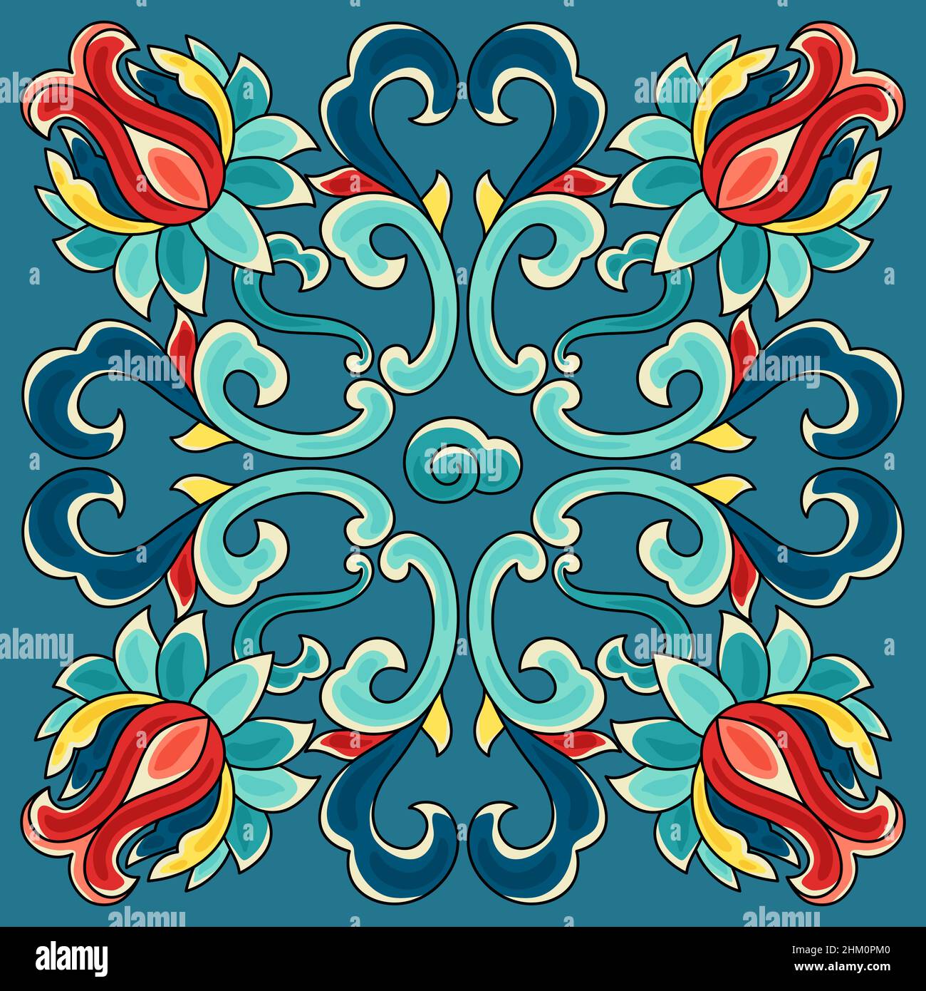 Old chinese ceramic tile flower hires stock photography and images Alamy