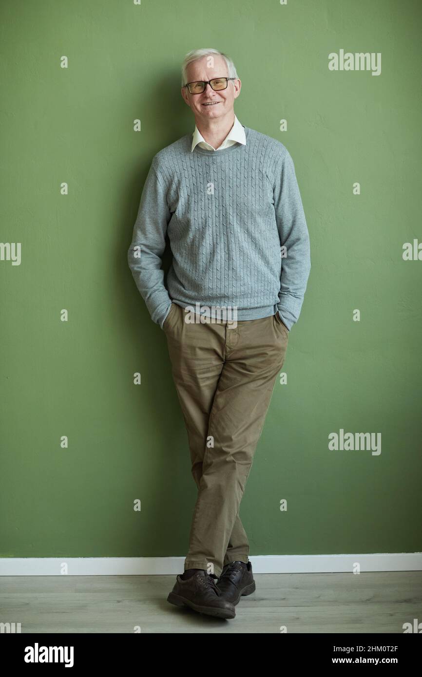 Green sweater store khaki pants