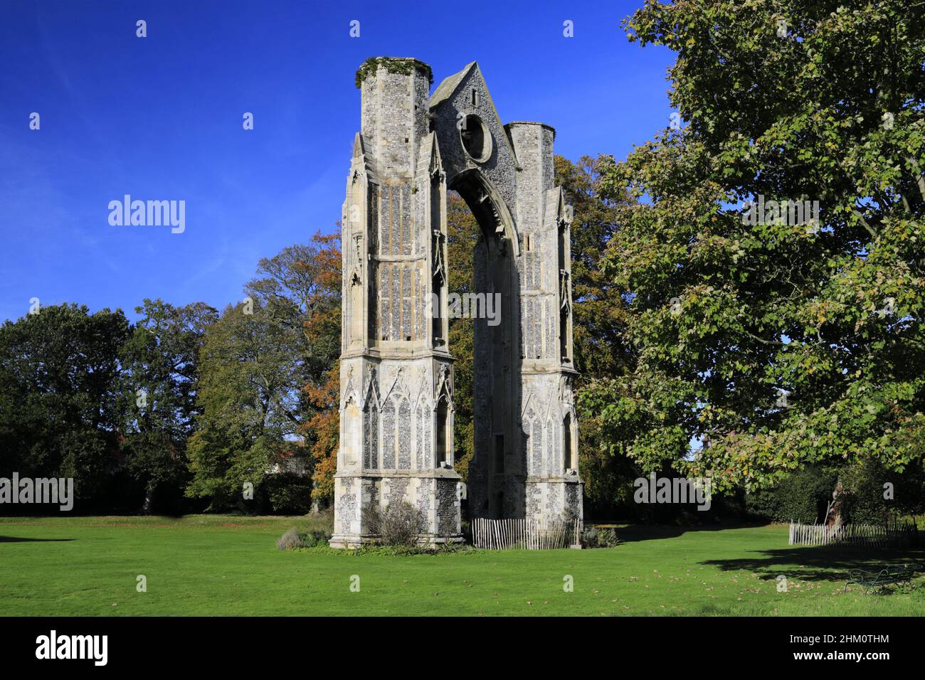 The ruins of Walsingham Abbey, Little Walsingham village, North Norfolk, England, UK Stock Photo