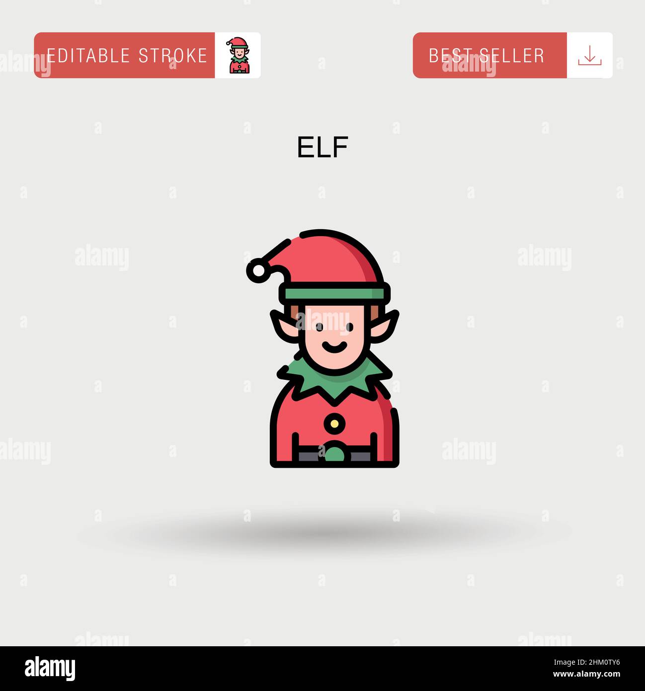 Elf Simple vector icon Stock Vector Image & Art - Alamy