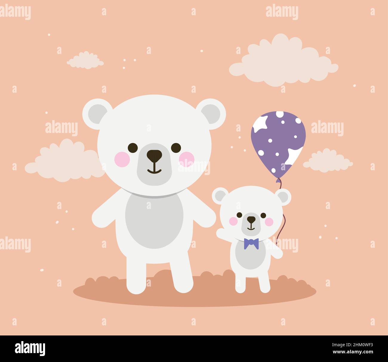 baby cute polar bears Stock Vector Image & Art - Alamy
