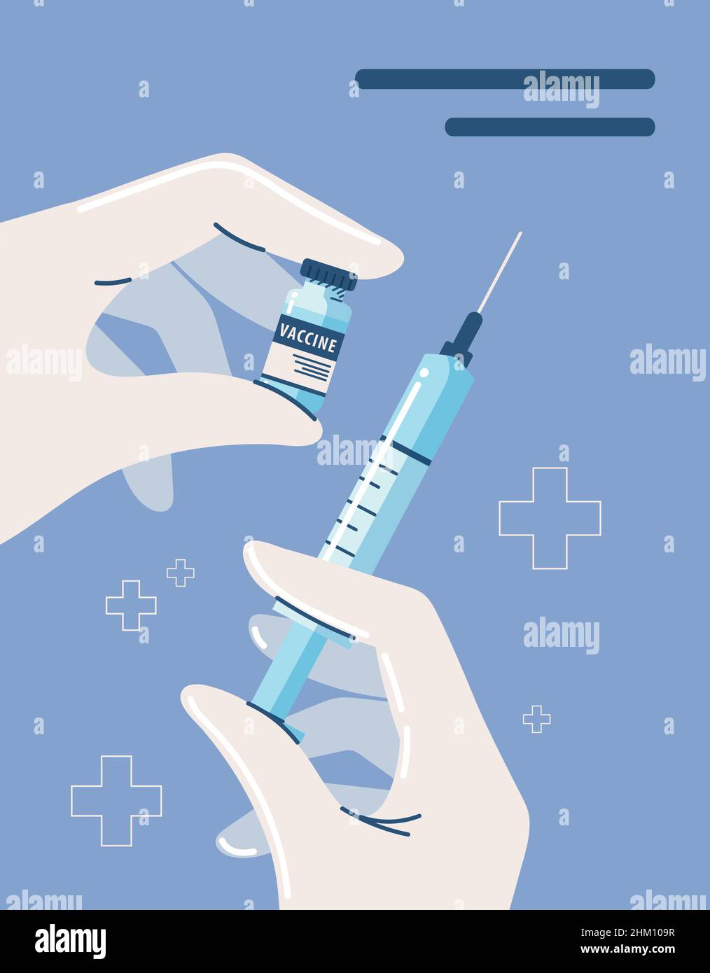 hands with vaccination syringe Stock Vector Image & Art - Alamy