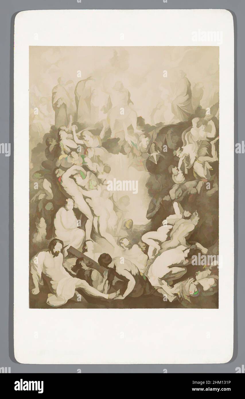 Art inspired by Photographic reproduction of Das jüngste Gericht by Peter Paul Rubens, Das jüngste Gericht., The last judgement, after: Peter Paul Rubens, München, 1855 - 1885, paper, cardboard, albumen print, height 100 mm × width 62 mm, Classic works modernized by Artotop with a splash of modernity. Shapes, color and value, eye-catching visual impact on art. Emotions through freedom of artworks in a contemporary way. A timeless message pursuing a wildly creative new direction. Artists turning to the digital medium and creating the Artotop NFT Stock Photo