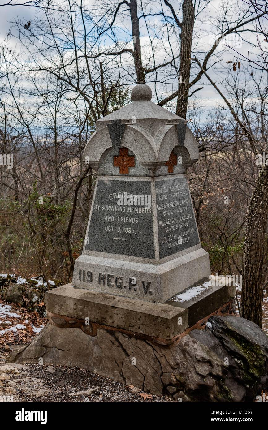 Monument to the 119th Pennsylvania Volunteers, Big Round Top