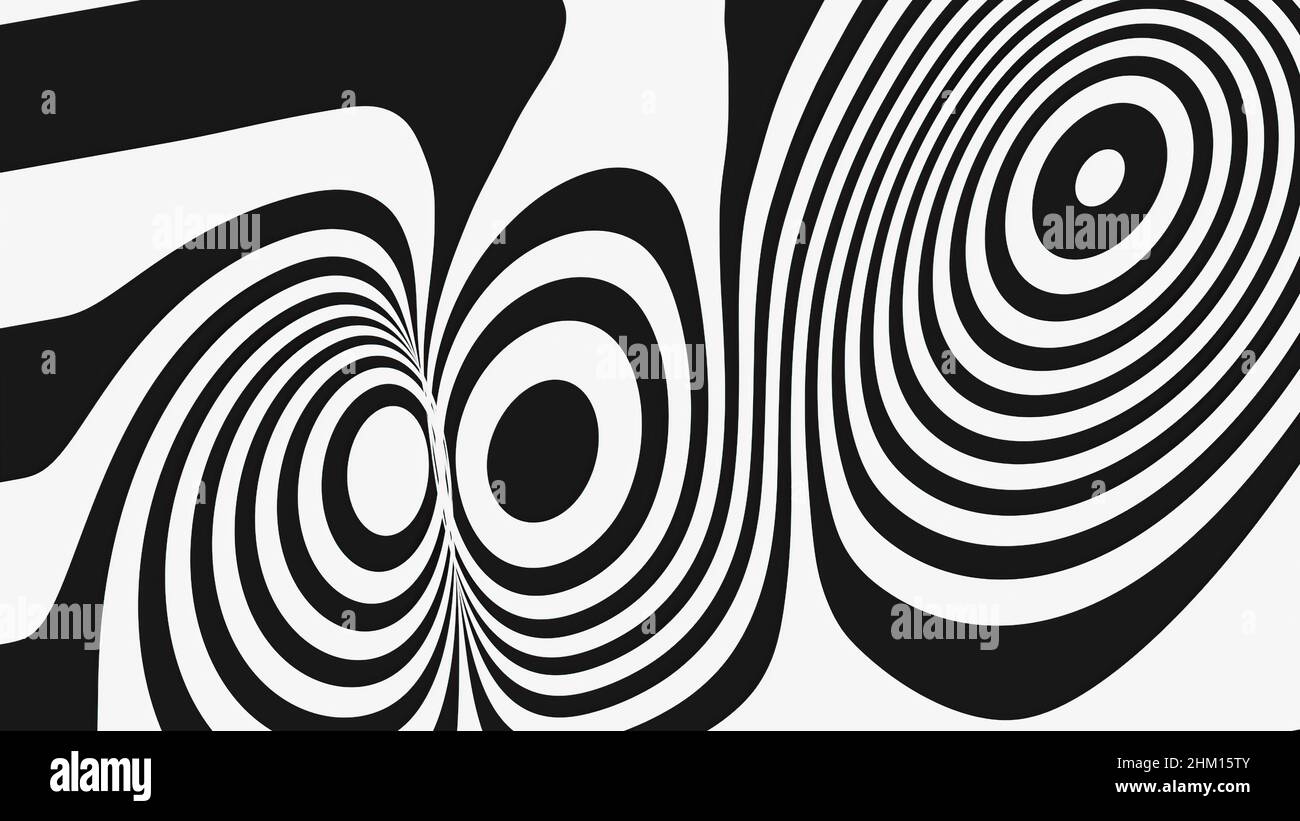 3d illustration - abstract black and white background with lines Stock ...