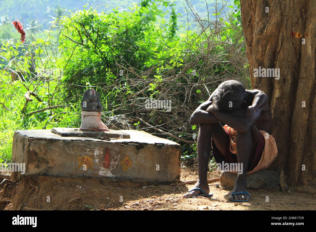 Tamil village old man hi-res stock photography and images - Alamy