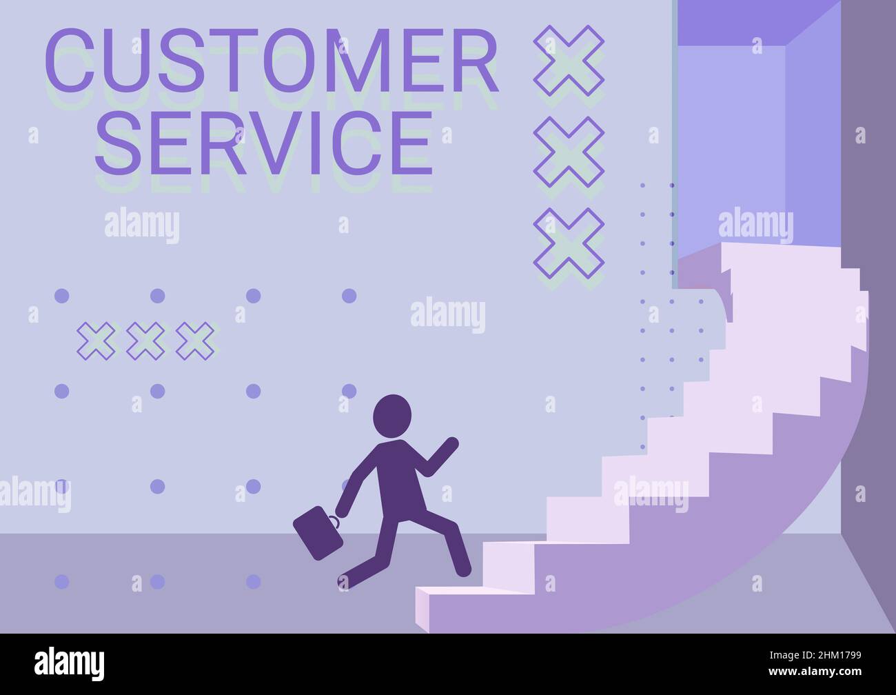 Conceptual display Customer Service. Internet Concept process of ...