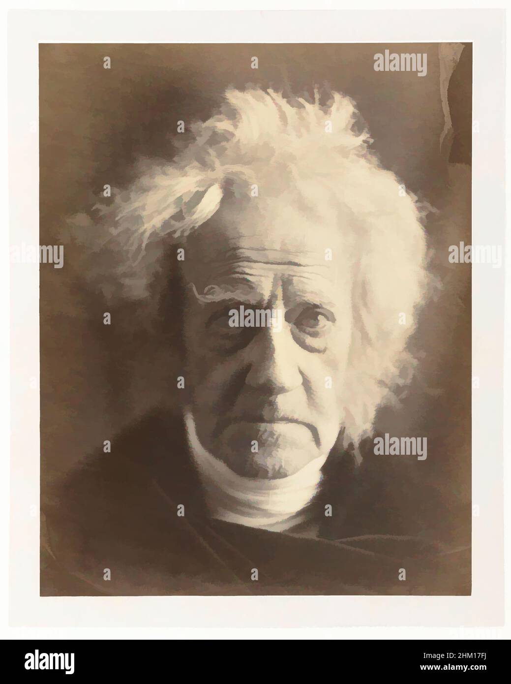 Art inspired by Portrait of the astronomer Sir John Herschel, J.F.W. Herschel, Julia Margaret Cameron, Kent, 1867, paper, cardboard, albumen print, height 355 mm × width 279 mmheight 537 mm × width 434 mm, Classic works modernized by Artotop with a splash of modernity. Shapes, color and value, eye-catching visual impact on art. Emotions through freedom of artworks in a contemporary way. A timeless message pursuing a wildly creative new direction. Artists turning to the digital medium and creating the Artotop NFT Stock Photo