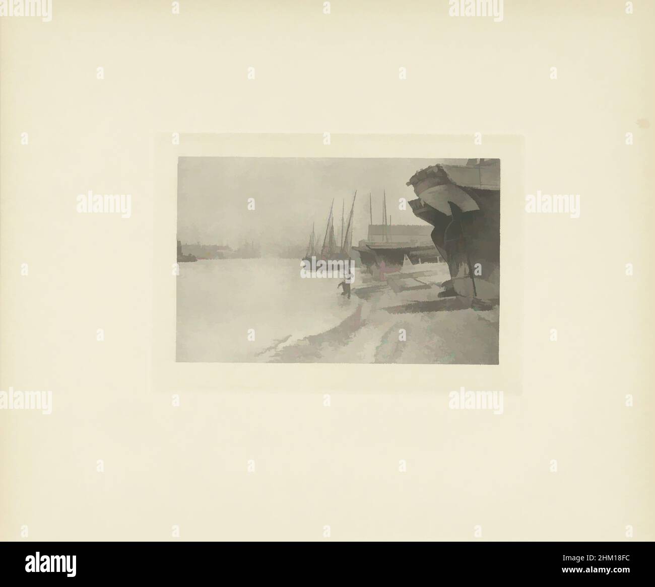 Art inspired by Harbour along the Yare in Great Yarmouth, In the Yarmouth River, Peter Henry