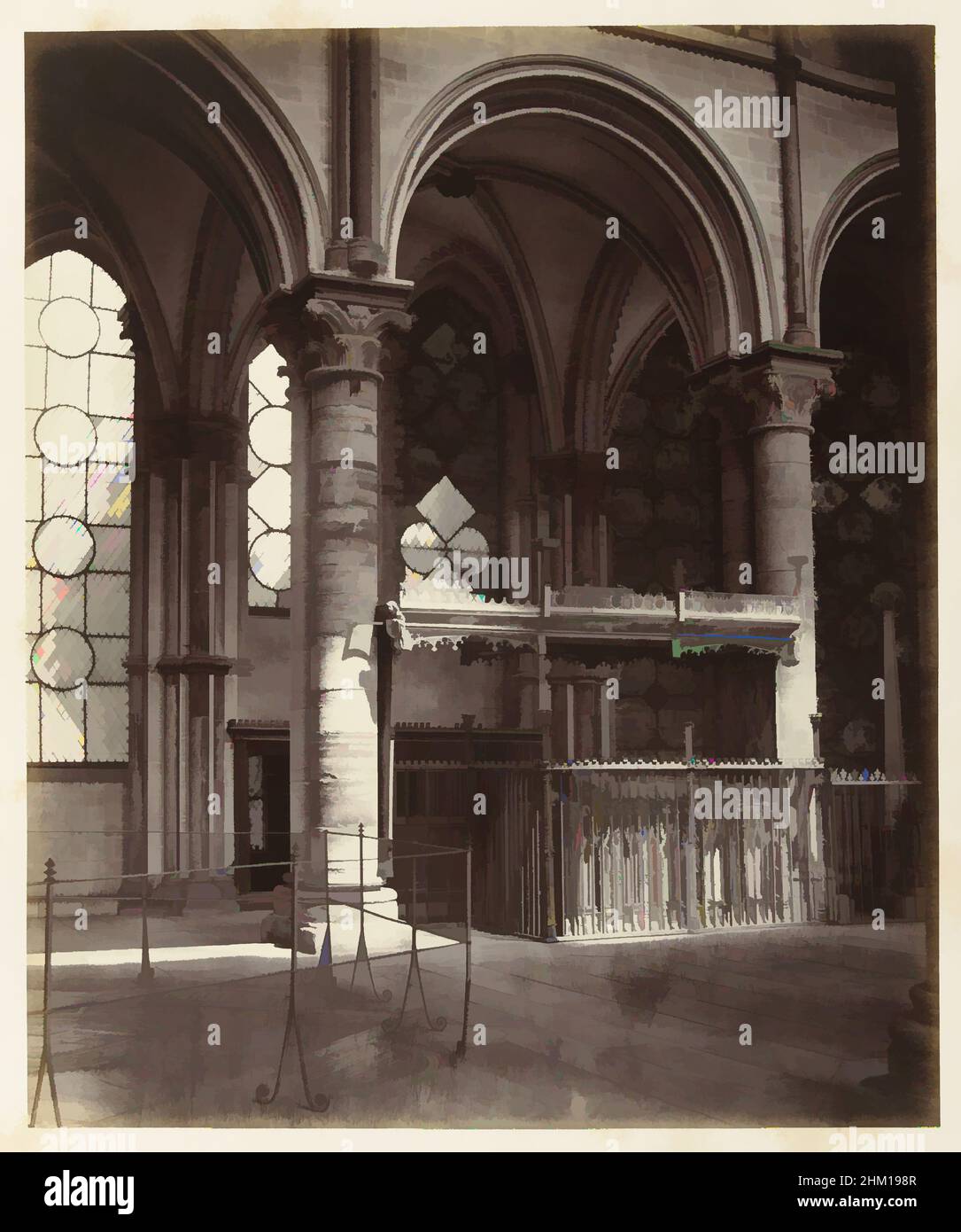 Art inspired by Interior of Canterbury Cathedral, Henry George Austin (attributed to), Canterbury, 1861, paper, cardboard, albumen print, height 286 mm × width 239 mmheight 396 mm × width 333 mm, Classic works modernized by Artotop with a splash of modernity. Shapes, color and value, eye-catching visual impact on art. Emotions through freedom of artworks in a contemporary way. A timeless message pursuing a wildly creative new direction. Artists turning to the digital medium and creating the Artotop NFT Stock Photo