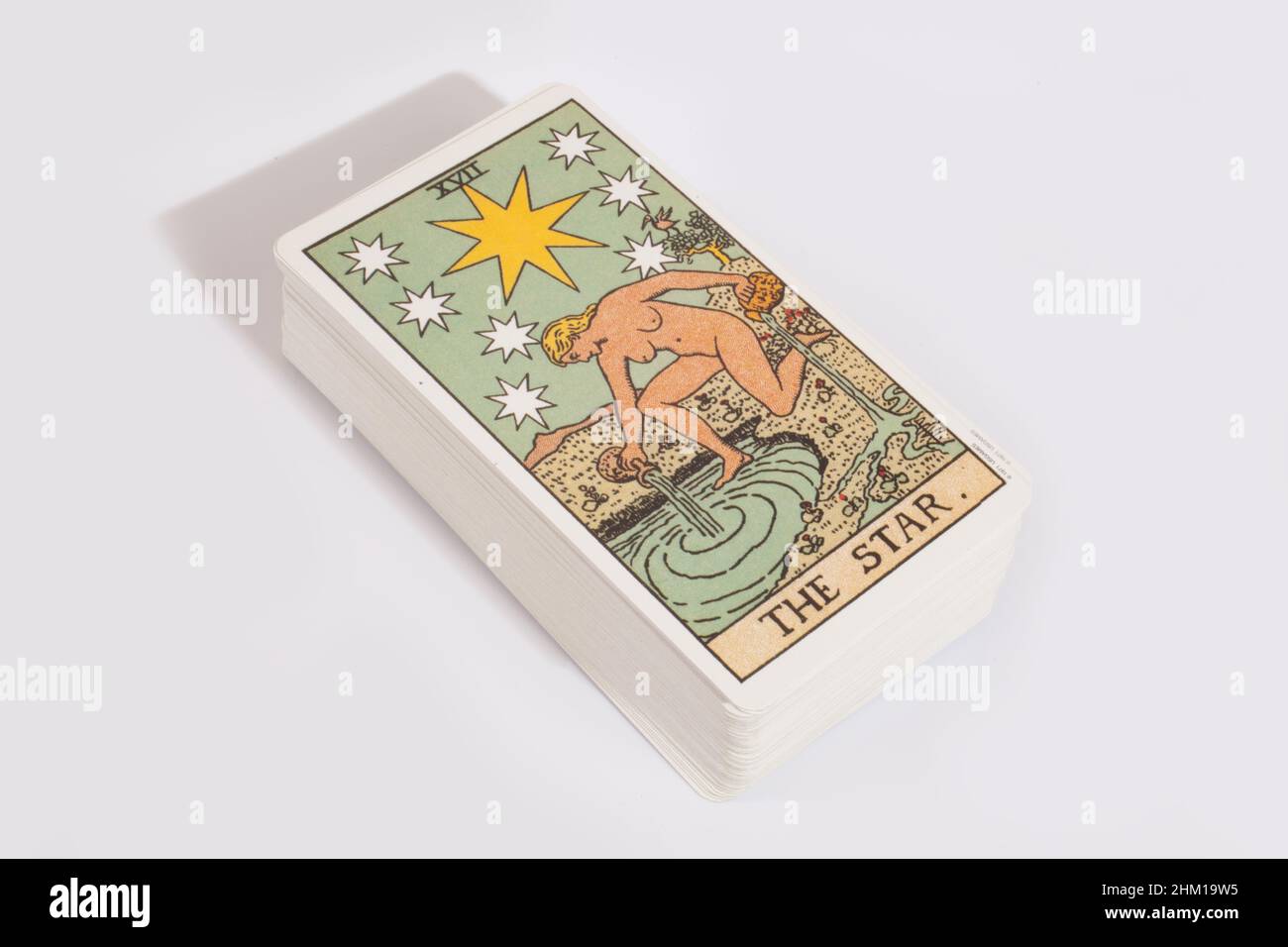 The star card from a traditional tarot pack Stock Photo