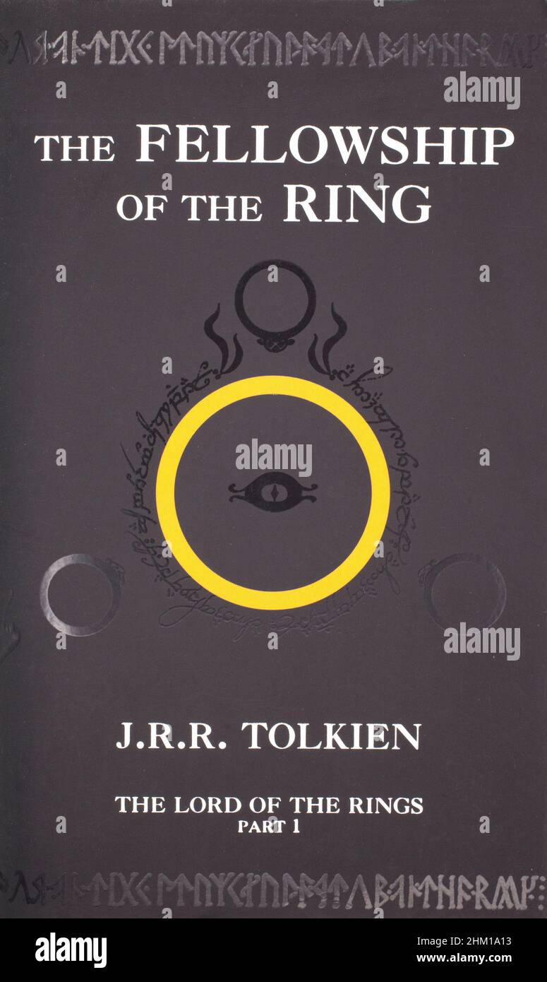 The book, The Fellowship of the Ring, from The Lord of the Rings by J R R Tolkien Stock Photo