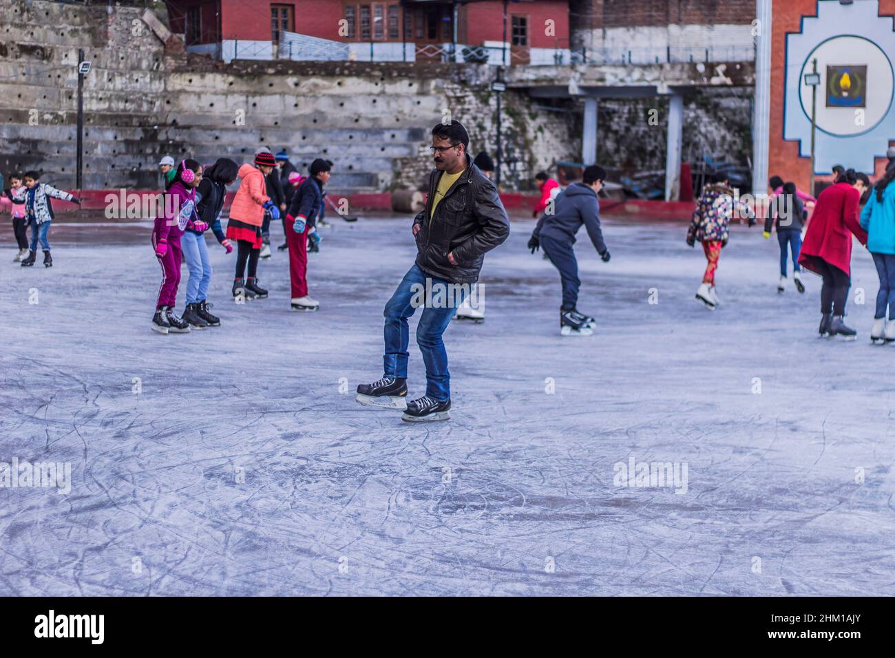 Various views of the Shimla ice skating rink Stock Photo Alamy