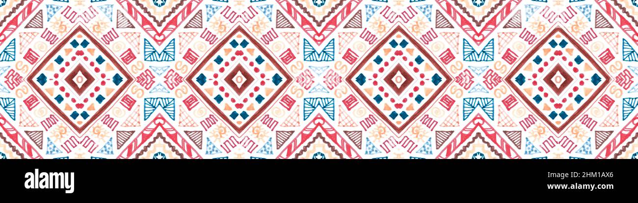 American native ornament. Seamless aztec background. Stock Photo