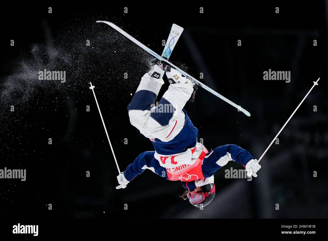 Zhangjiakou, China's Hebei Province. 6th Feb, 2022. Jaelin Kauf of the United States competes during the freestyle?skiing women's moguls final?at the Genting Snow Park in Zhangjiakou, north China's Hebei Province, Feb. 6, 2022. Credit: Xue Yubin/Xinhua/Alamy Live News Stock Photo