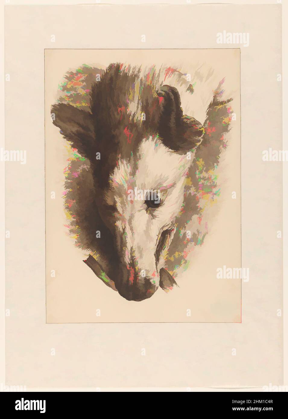 Art inspired by Head of a fox, draughtsman: Joseph Mendes da Costa (1806-1893), Jean Augustin Daiwaille, 23-Dec-1830, paper, ink, pen, height 380 mm × width 272 mm, Classic works modernized by Artotop with a splash of modernity. Shapes, color and value, eye-catching visual impact on art. Emotions through freedom of artworks in a contemporary way. A timeless message pursuing a wildly creative new direction. Artists turning to the digital medium and creating the Artotop NFT Stock Photo
