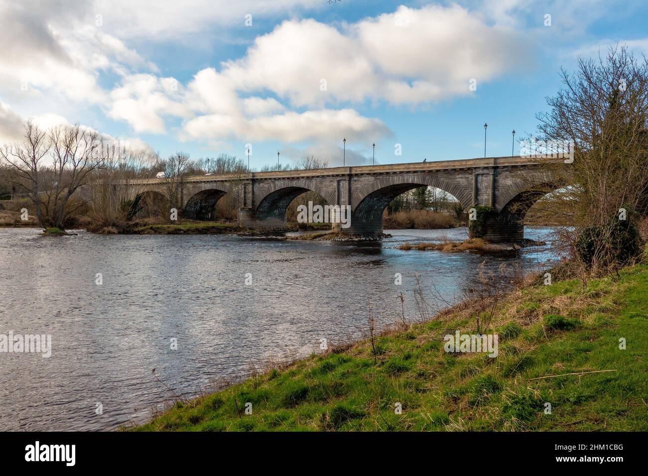 Bridge over the River Tweed at Kelso in the Scottish Borders, Scotland, UK Stock Photo