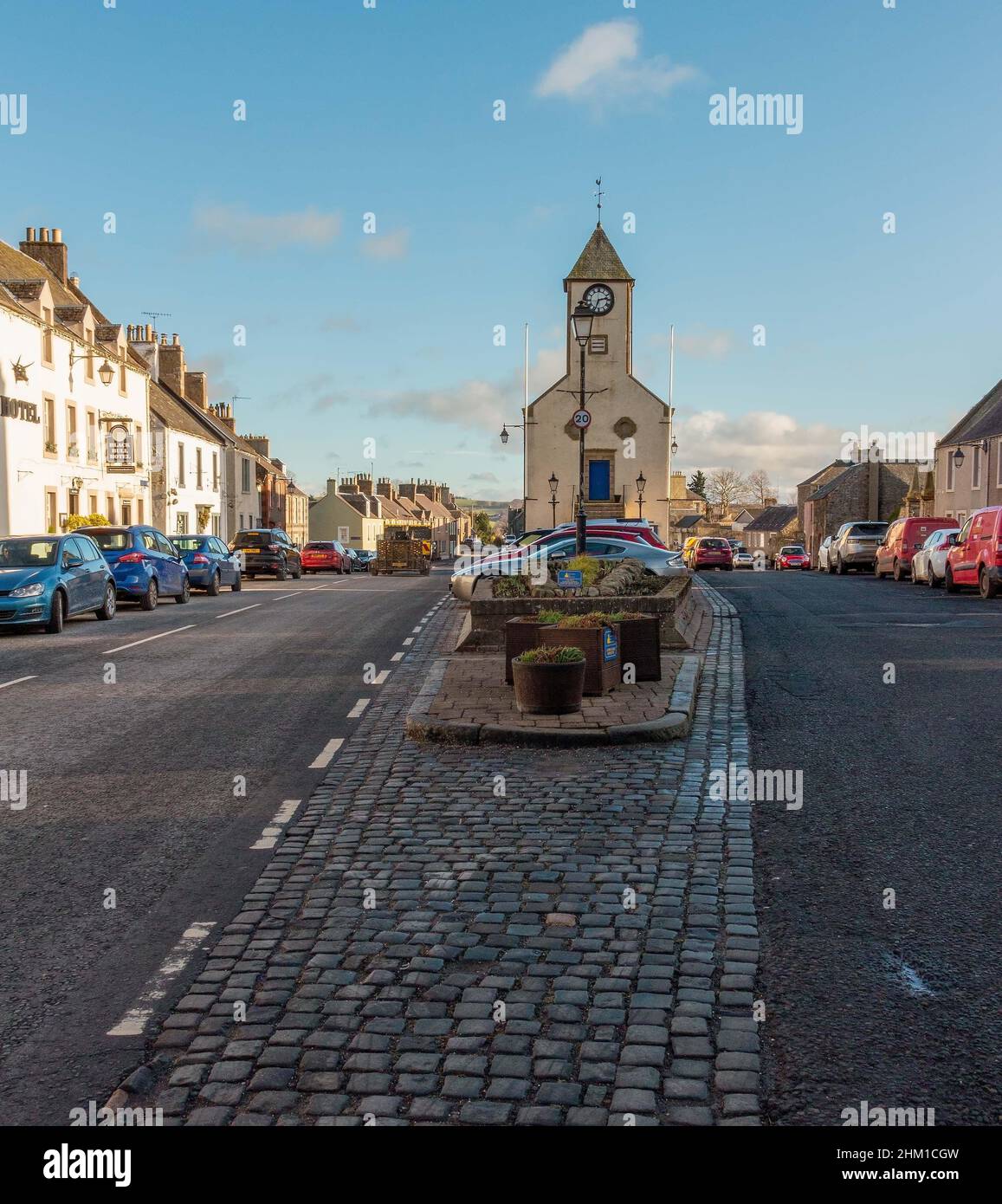 High Street in Lauder, Scottish Borders, Scotland, UK Stock Photo Alamy