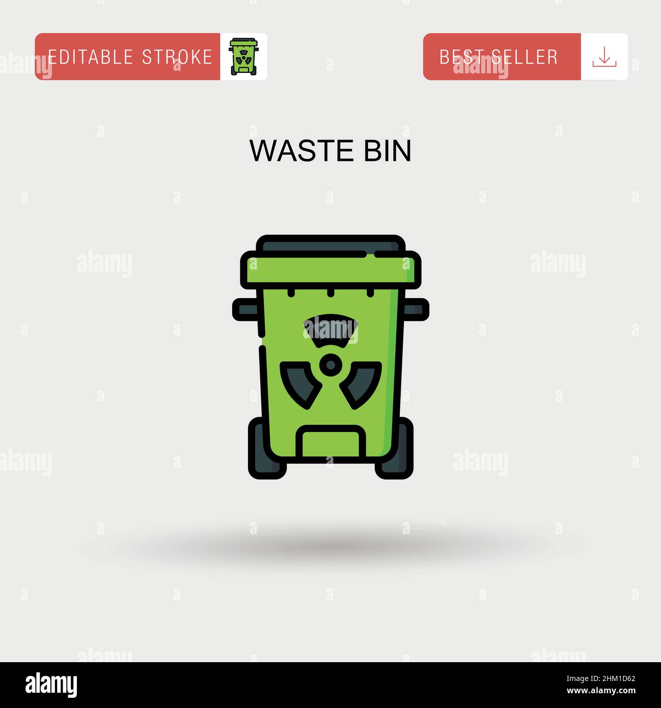 Waste bin Simple vector icon Stock Vector Image & Art Alamy