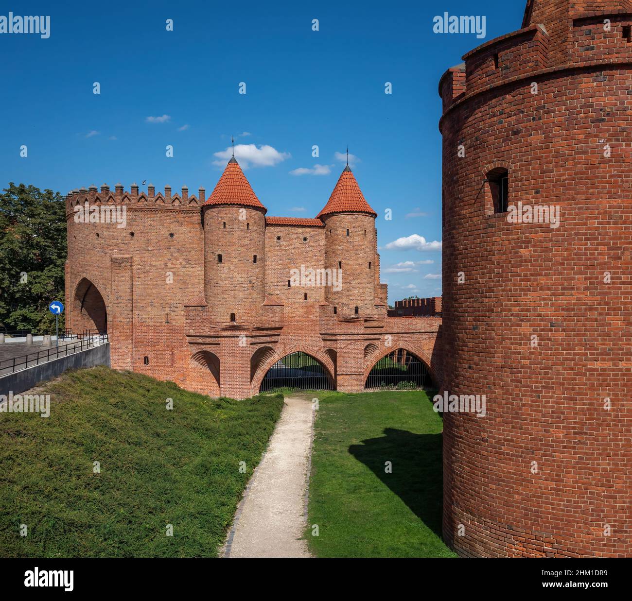 Warsaw Barbican - fortification of the old citty walls - Warsaw, Poland Stock Photo