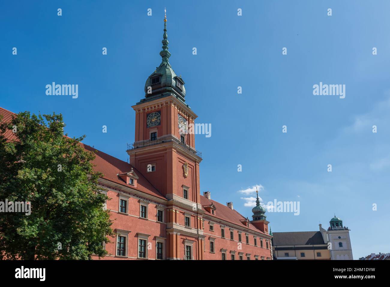Warsaw Royal Castle at Castle Square - Warsaw, Poland Stock Photo