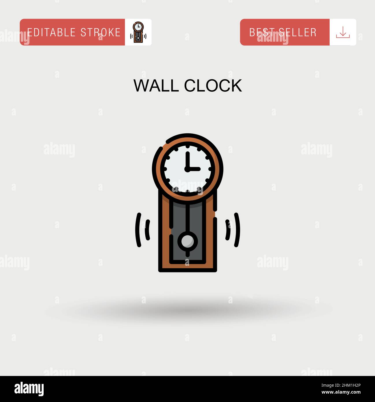 Wall clock Simple vector icon Stock Vector Image & Art - Alamy