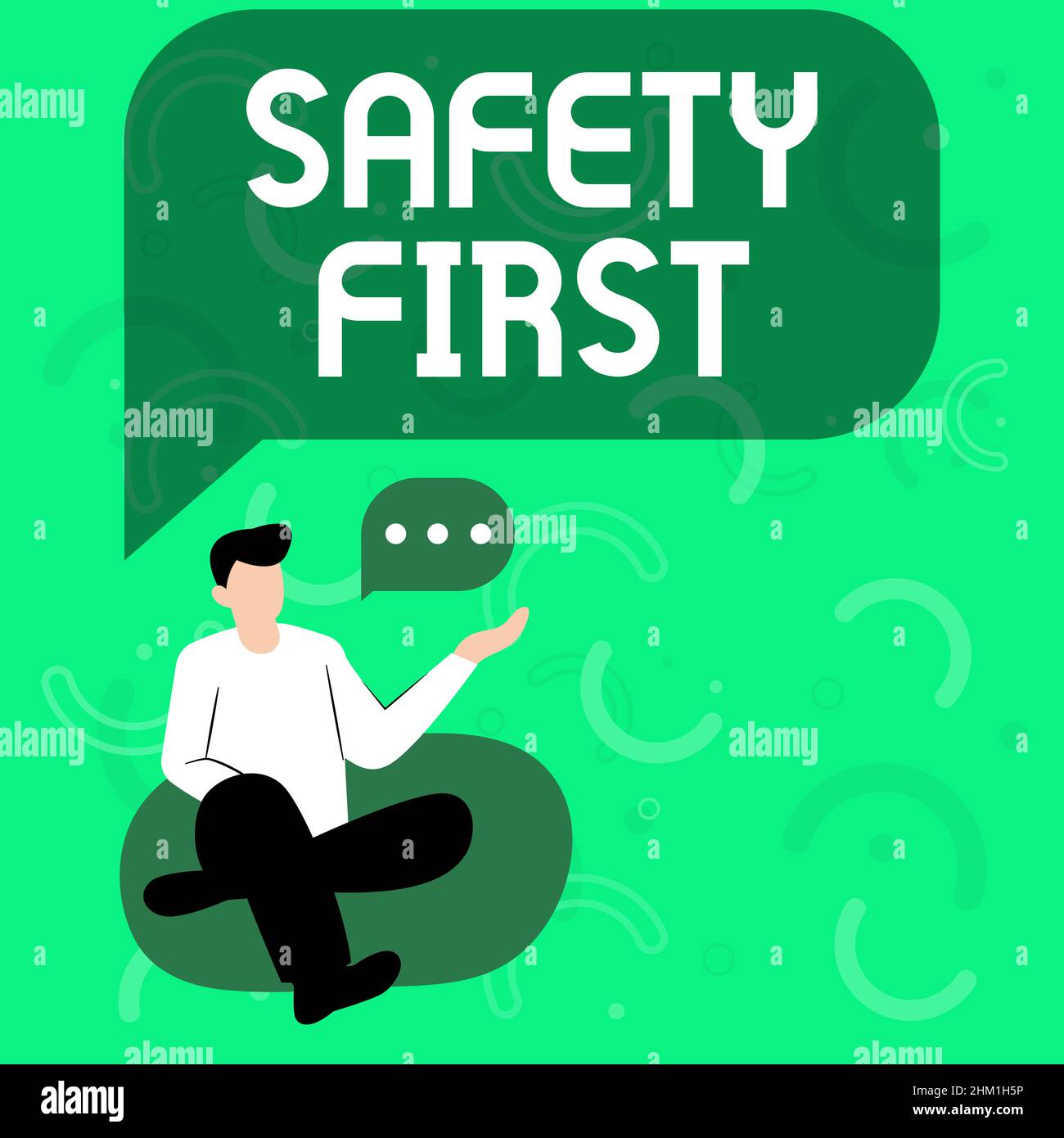 Text showing inspiration Safety First. Business showcase best avoid any ...