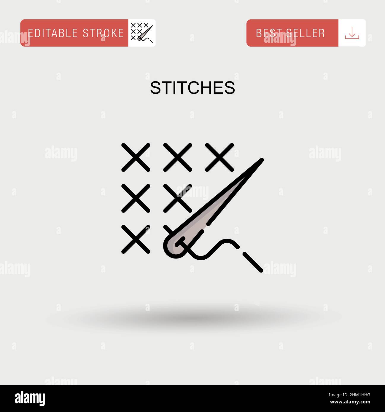 Stitches Simple vector icon Stock Vector Image & Art Alamy