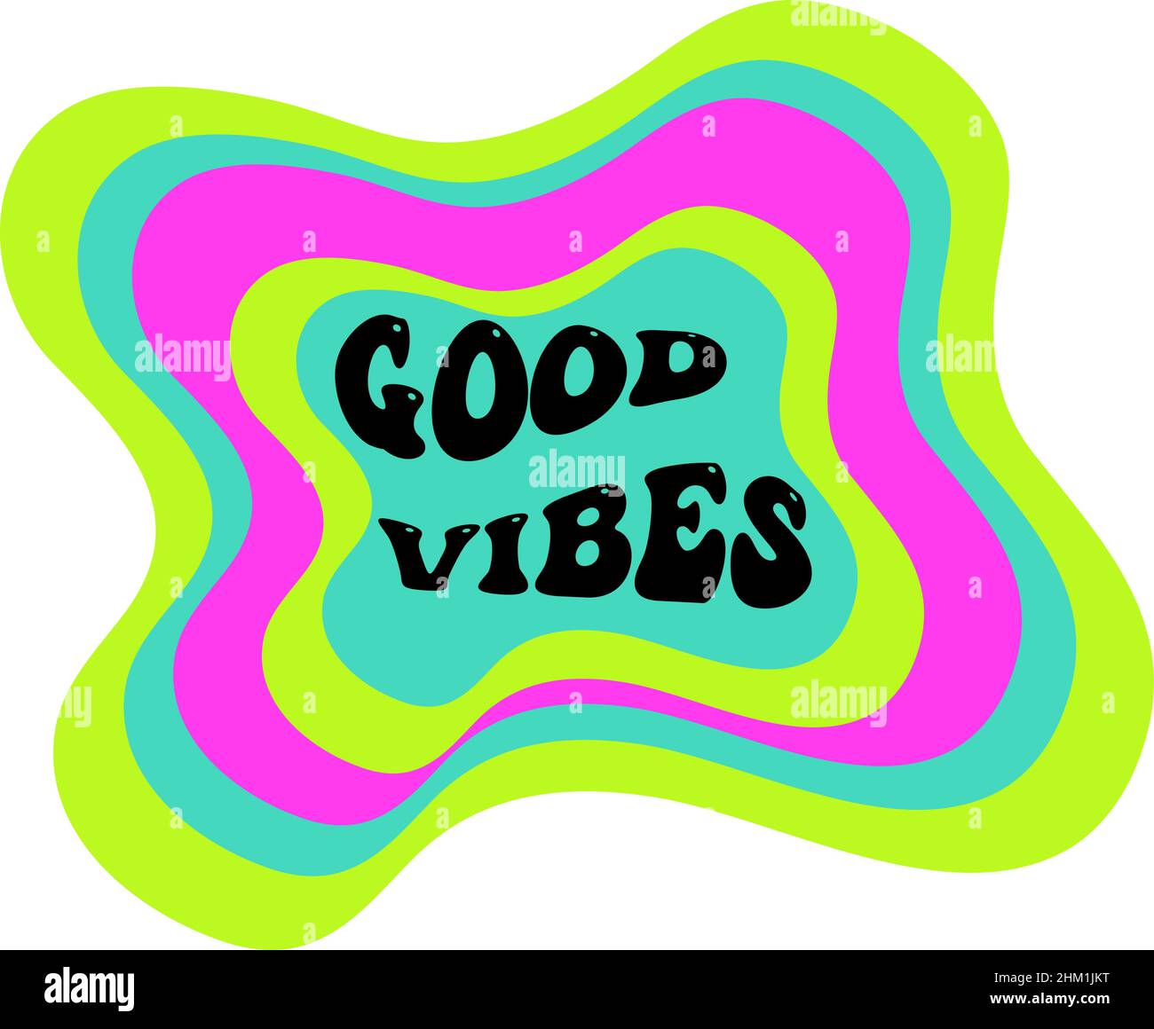 Vector Lettering Illustration 1970 Retro Style Groovy Slogan Of Good Vibes  Graphic Tee Print Template For Poster Sticker Banner T Shirt Icon Label  Flyer Badge Advertising Stock Illustration - Download Image Now - iStock