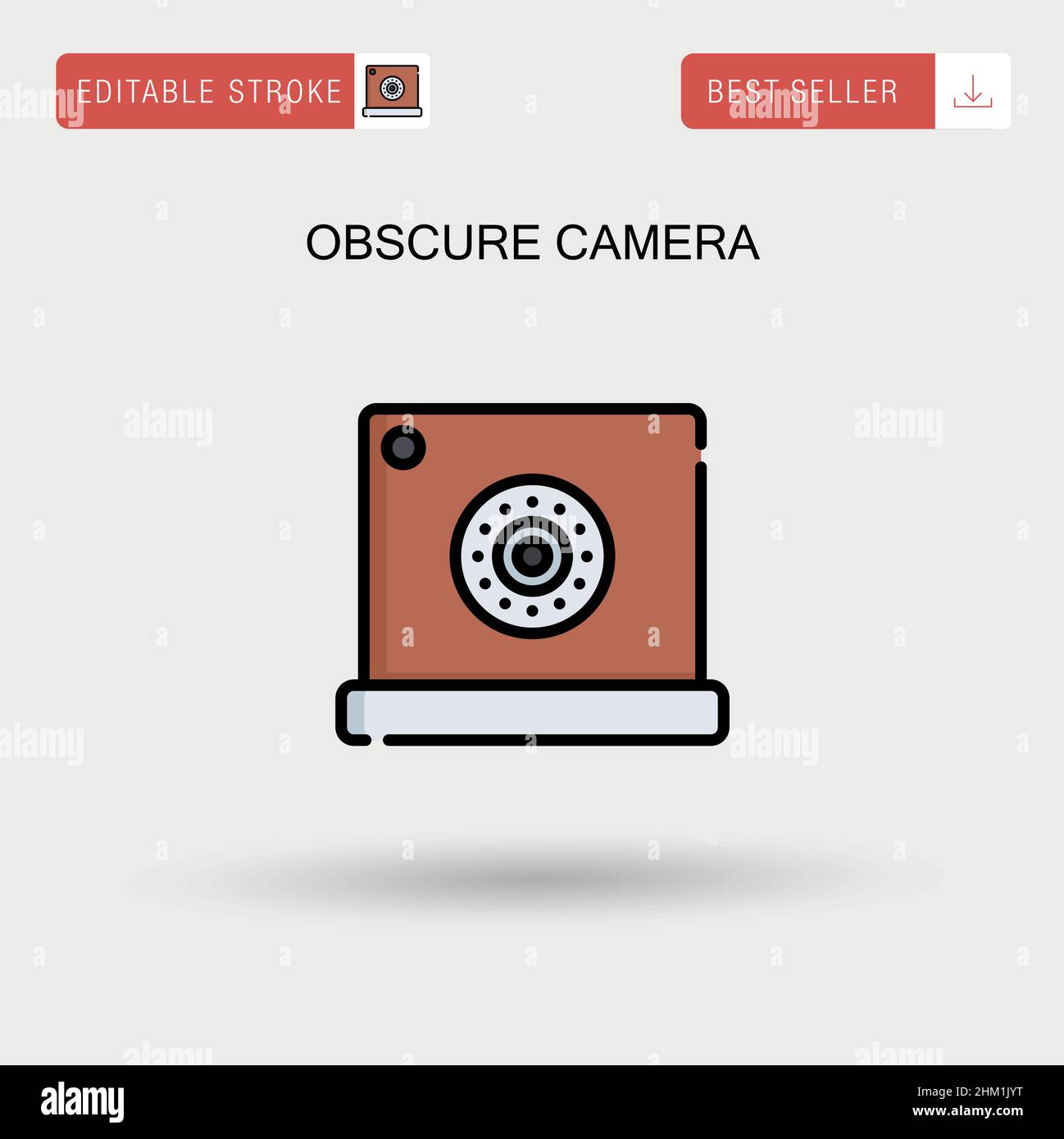 Obscure camera Simple vector icon. Stock Vector