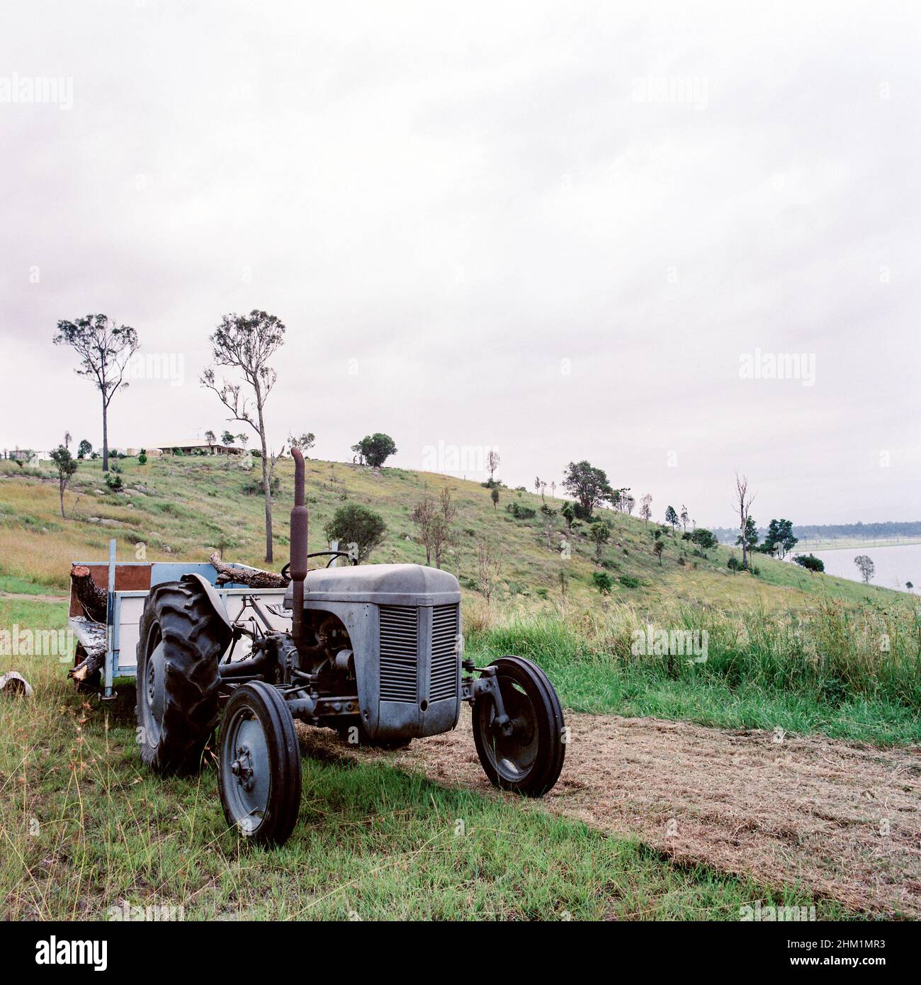 Grey Fordson antique tractor Somerset Dam, Queensland Australia. Stock Photo