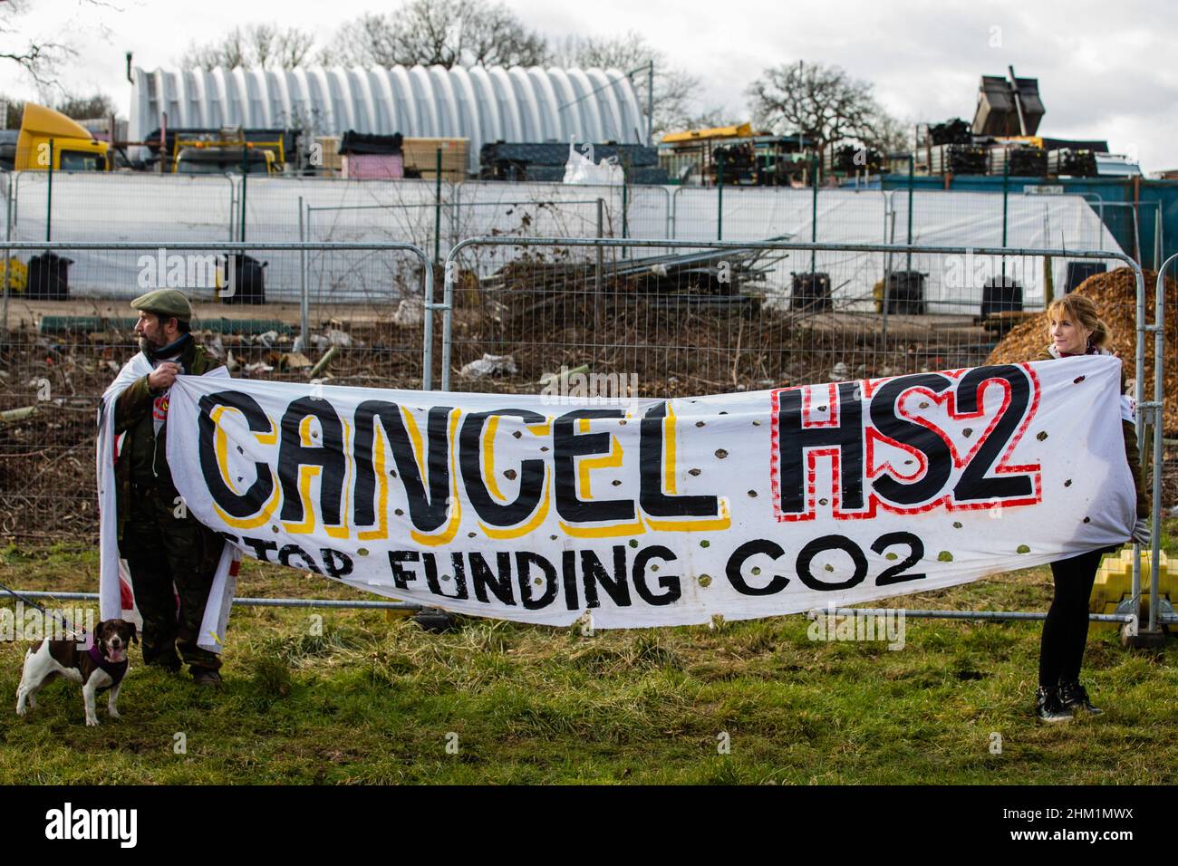 Hs2 Protest Graph Ickenham, UK. 5th February, 2022. Stop HS2 campaigners take part in a ...