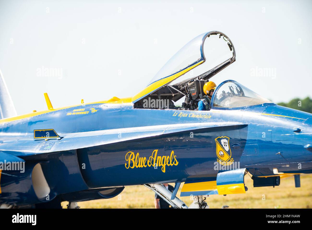 U.S. Navy Blue Angels Flight Demonstration Team. Static ground display ...