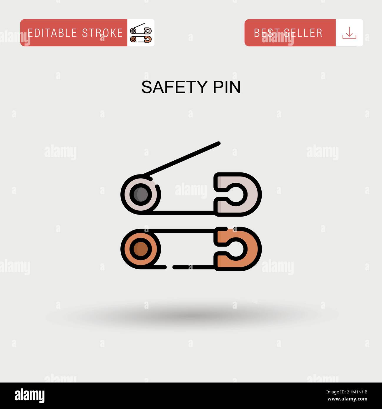 Safety pin Simple vector icon Stock Vector Image & Art - Alamy