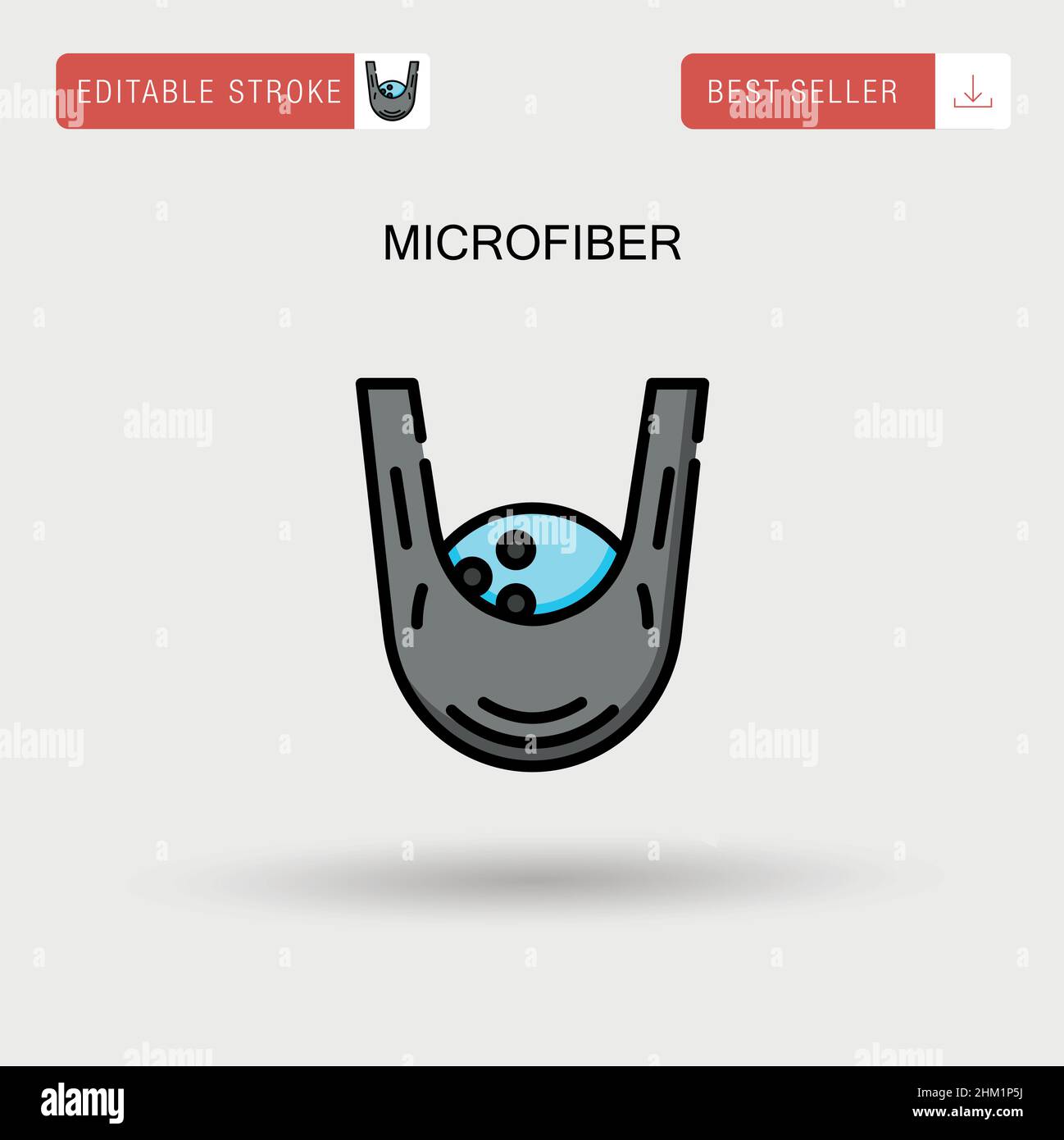 Microfiber Simple vector icon. Stock Vector