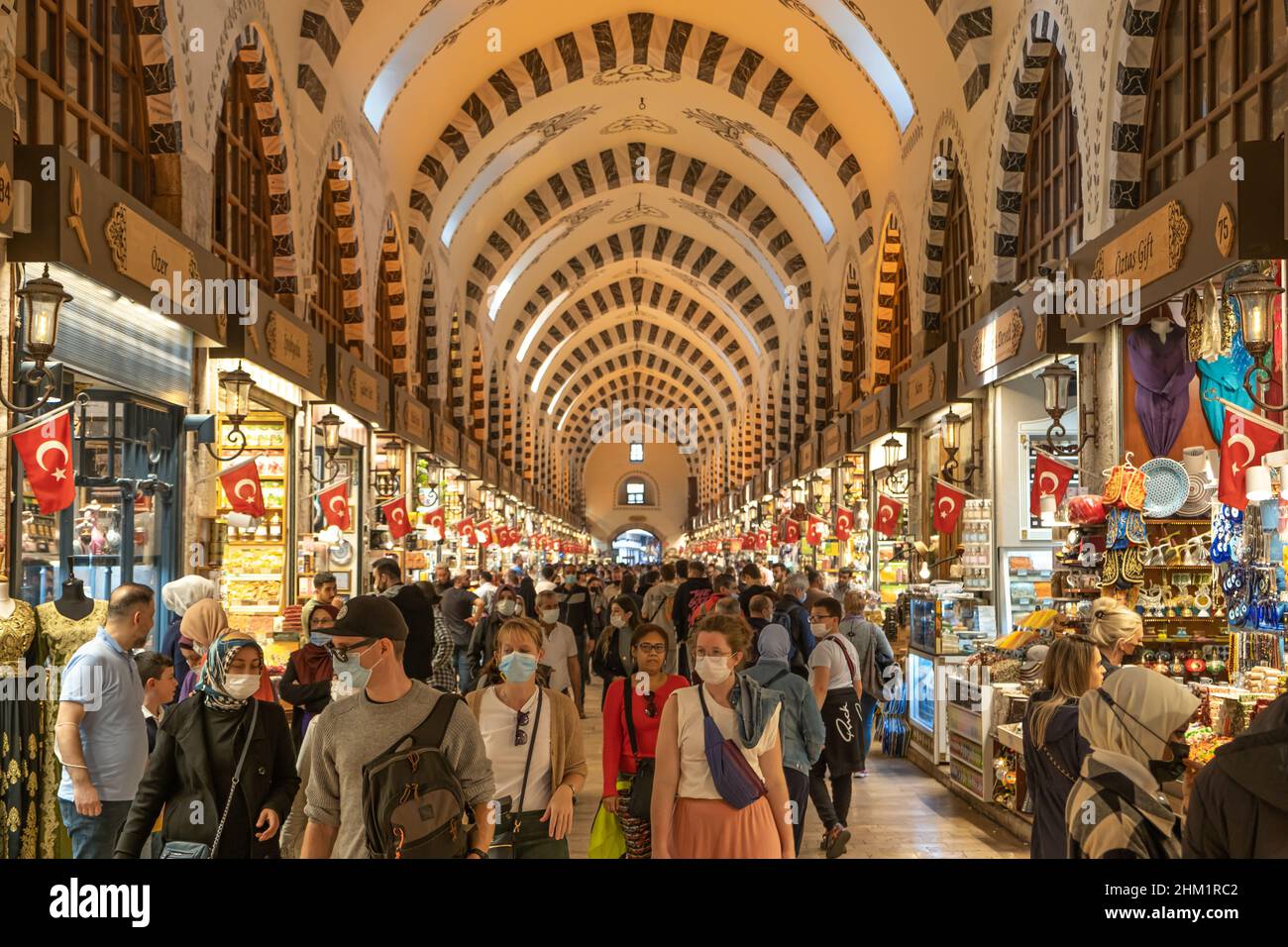 Grand Bazaar in Istanbul, Turkey. Grand Bazaar is one of the most popular and historical places. Stock Photo