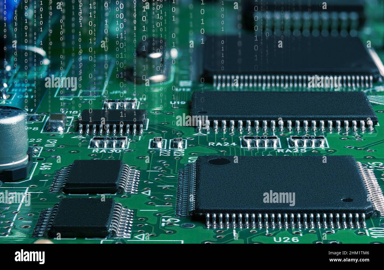 electronic circuit board with passive and active circuit components and ...